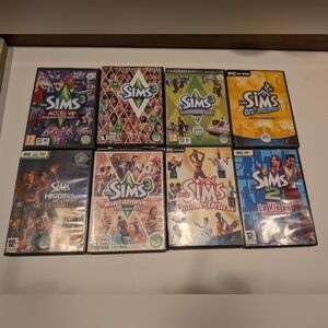 BUNDLE Of 8 Games And Expansions Of The SIMS for PC Y2K Vintage Games